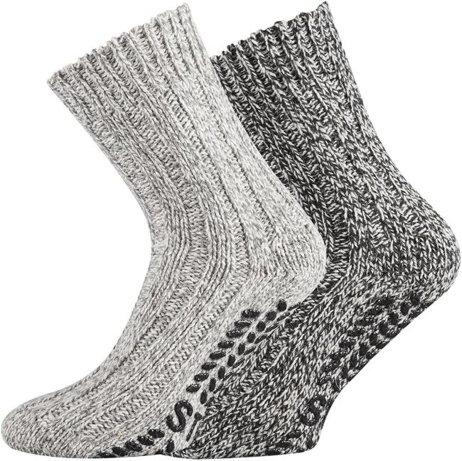 2 Paar TippTexx 24 superwarme ABS Norwegersocken Stopper-Socken